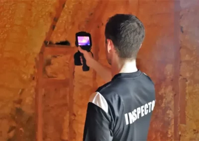 A student uses an infrared camera